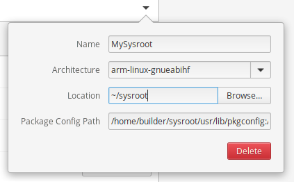 Screenshot: sysroot